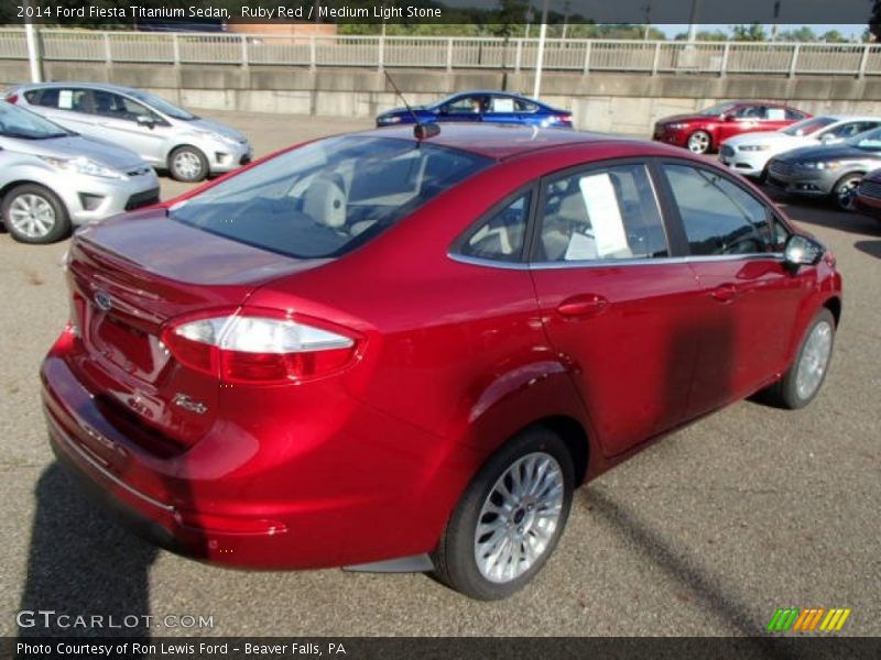 Ruby Red / Medium Light Stone 2014 Ford Fiesta Titanium Sedan