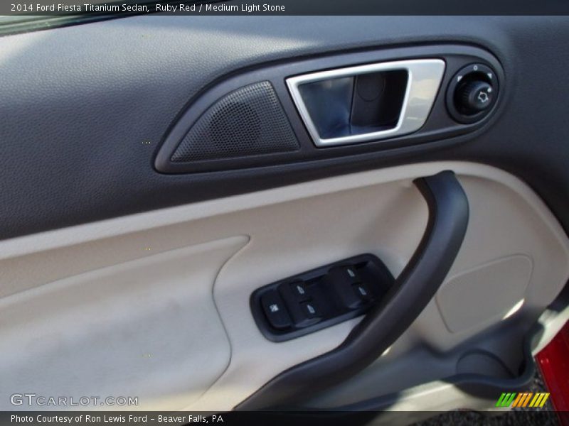 Ruby Red / Medium Light Stone 2014 Ford Fiesta Titanium Sedan