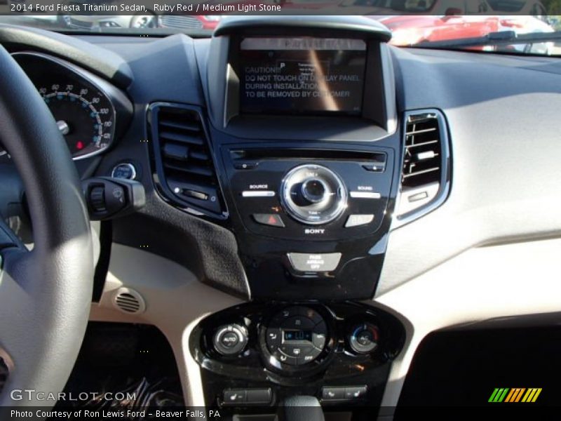 Ruby Red / Medium Light Stone 2014 Ford Fiesta Titanium Sedan