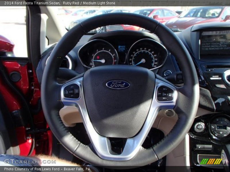 Ruby Red / Medium Light Stone 2014 Ford Fiesta Titanium Sedan