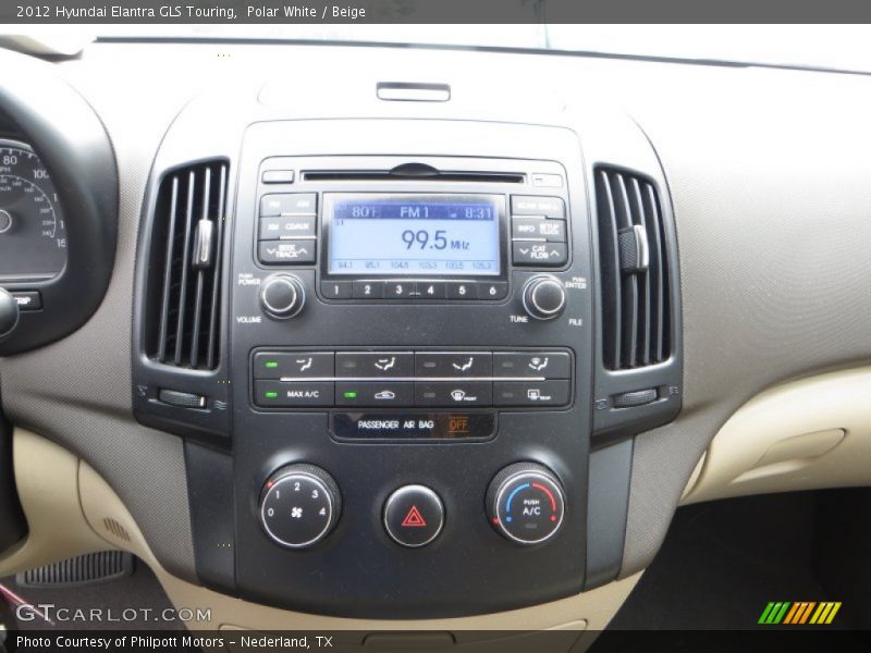 Polar White / Beige 2012 Hyundai Elantra GLS Touring