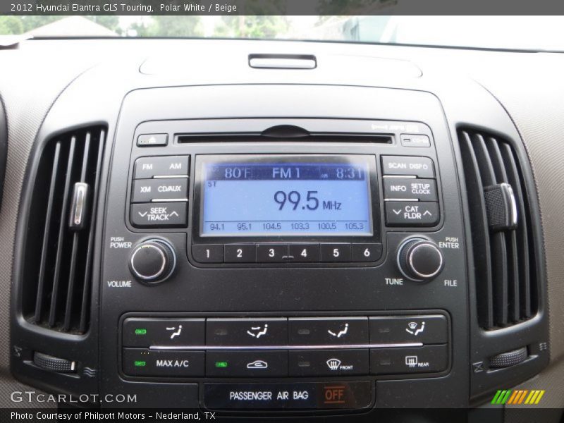 Polar White / Beige 2012 Hyundai Elantra GLS Touring