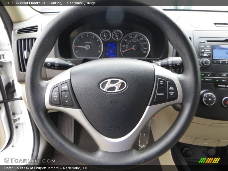 Polar White / Beige 2012 Hyundai Elantra GLS Touring