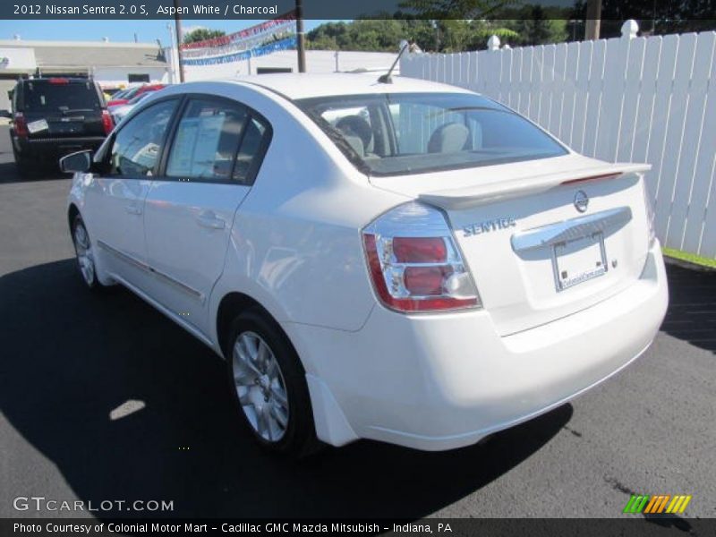 Aspen White / Charcoal 2012 Nissan Sentra 2.0 S