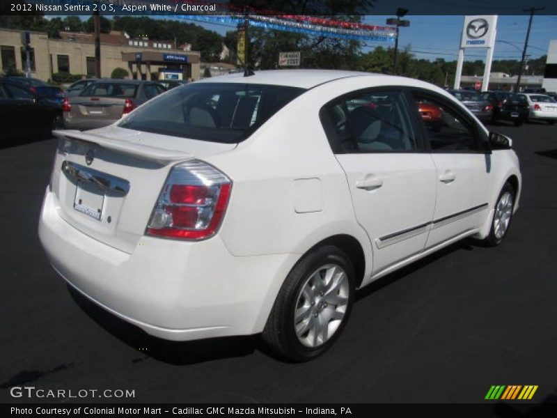 Aspen White / Charcoal 2012 Nissan Sentra 2.0 S