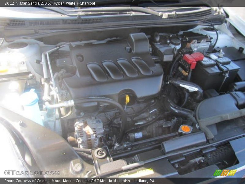 Aspen White / Charcoal 2012 Nissan Sentra 2.0 S