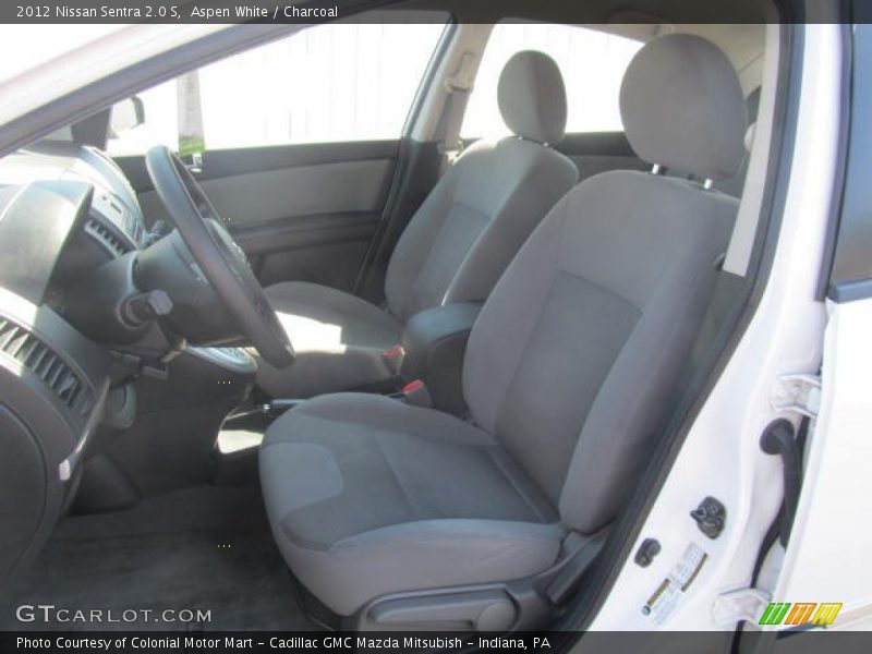 Aspen White / Charcoal 2012 Nissan Sentra 2.0 S
