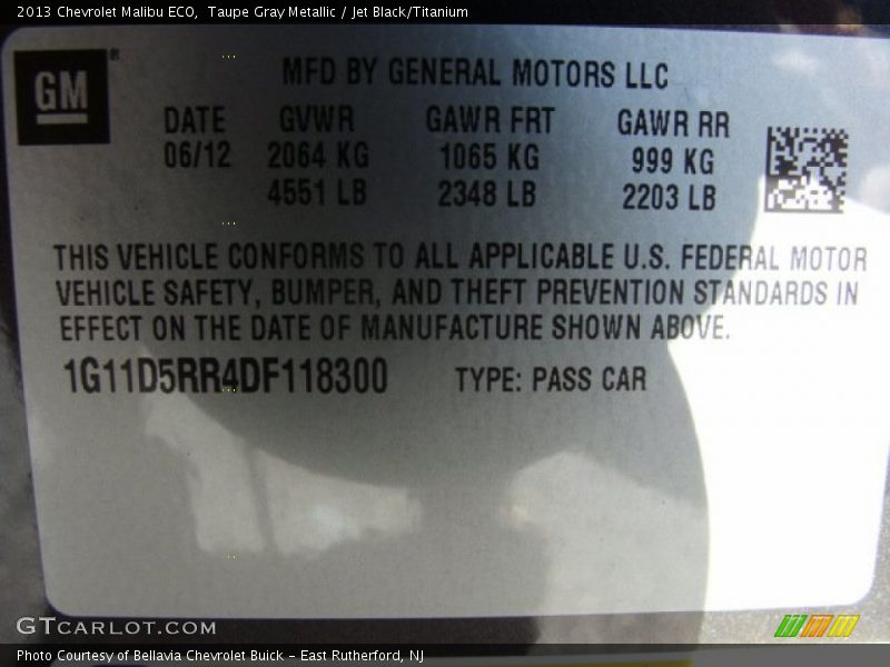 Taupe Gray Metallic / Jet Black/Titanium 2013 Chevrolet Malibu ECO