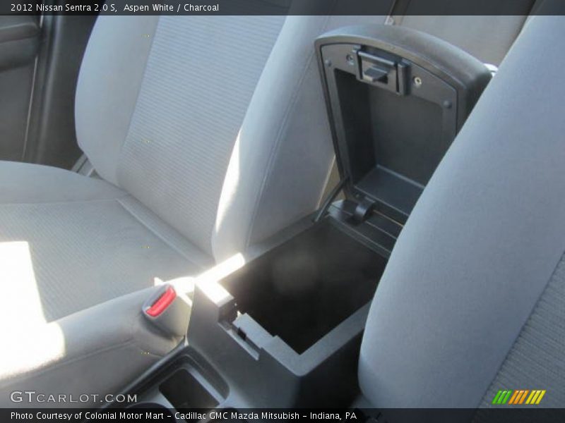Aspen White / Charcoal 2012 Nissan Sentra 2.0 S