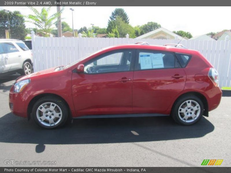 Red Hot Metallic / Ebony 2009 Pontiac Vibe 2.4 AWD