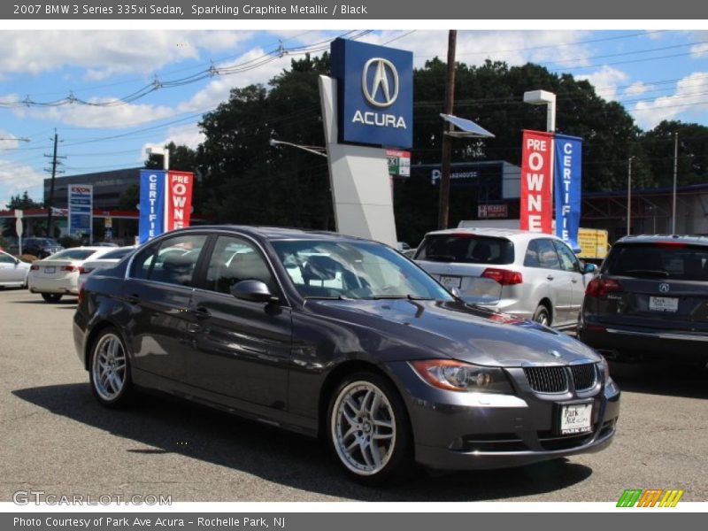Sparkling Graphite Metallic / Black 2007 BMW 3 Series 335xi Sedan