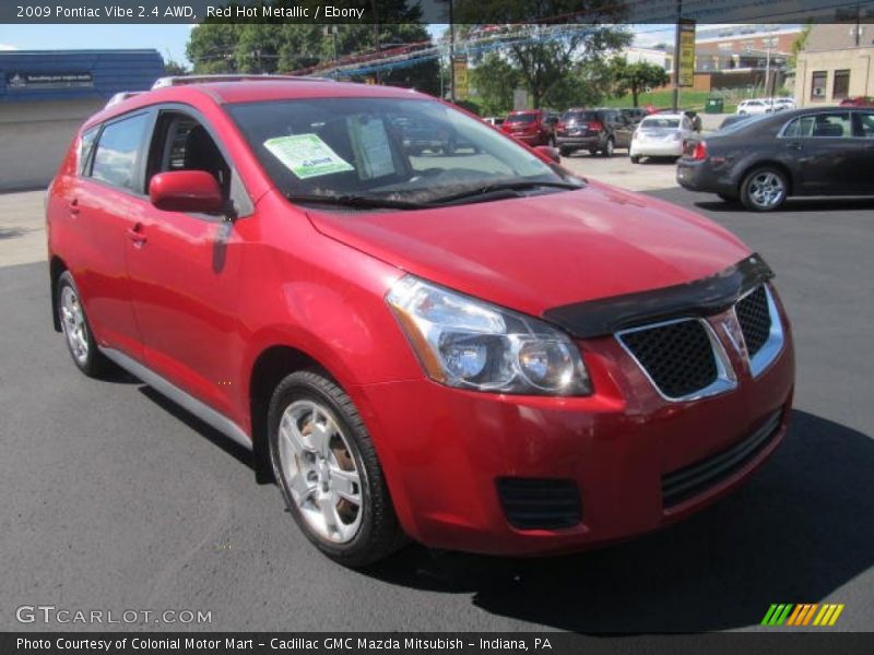 Red Hot Metallic / Ebony 2009 Pontiac Vibe 2.4 AWD