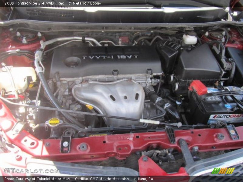 Red Hot Metallic / Ebony 2009 Pontiac Vibe 2.4 AWD