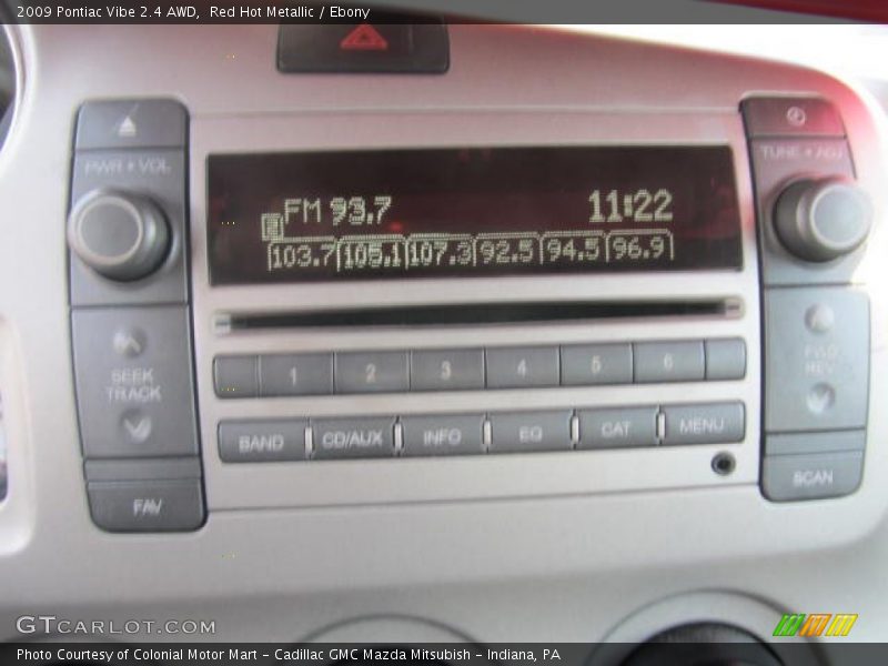 Red Hot Metallic / Ebony 2009 Pontiac Vibe 2.4 AWD