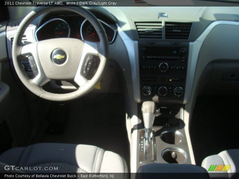 White / Dark Gray/Light Gray 2011 Chevrolet Traverse LT AWD