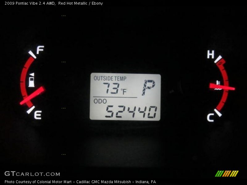 Red Hot Metallic / Ebony 2009 Pontiac Vibe 2.4 AWD