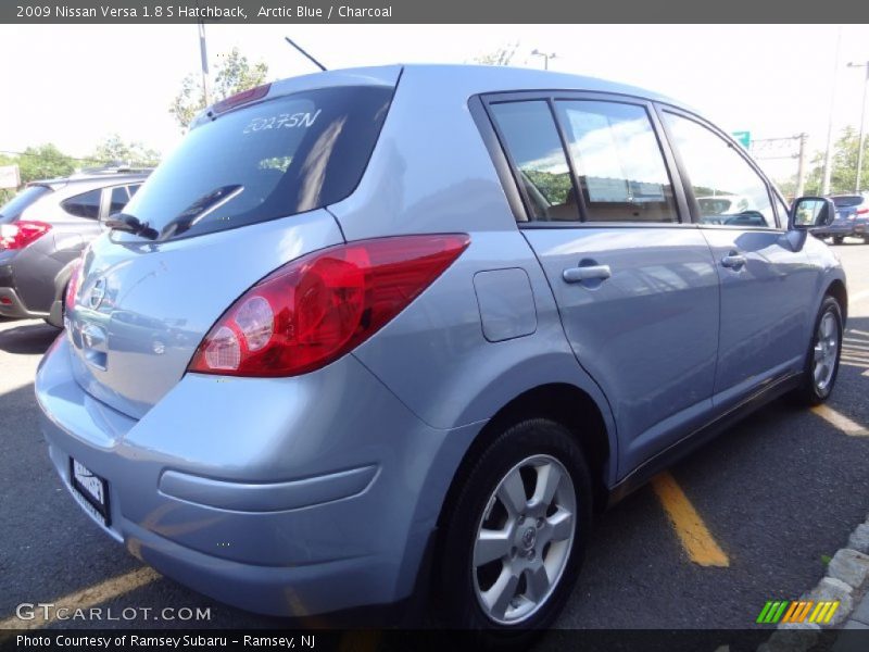 Arctic Blue / Charcoal 2009 Nissan Versa 1.8 S Hatchback