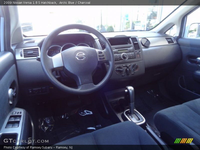 Arctic Blue / Charcoal 2009 Nissan Versa 1.8 S Hatchback
