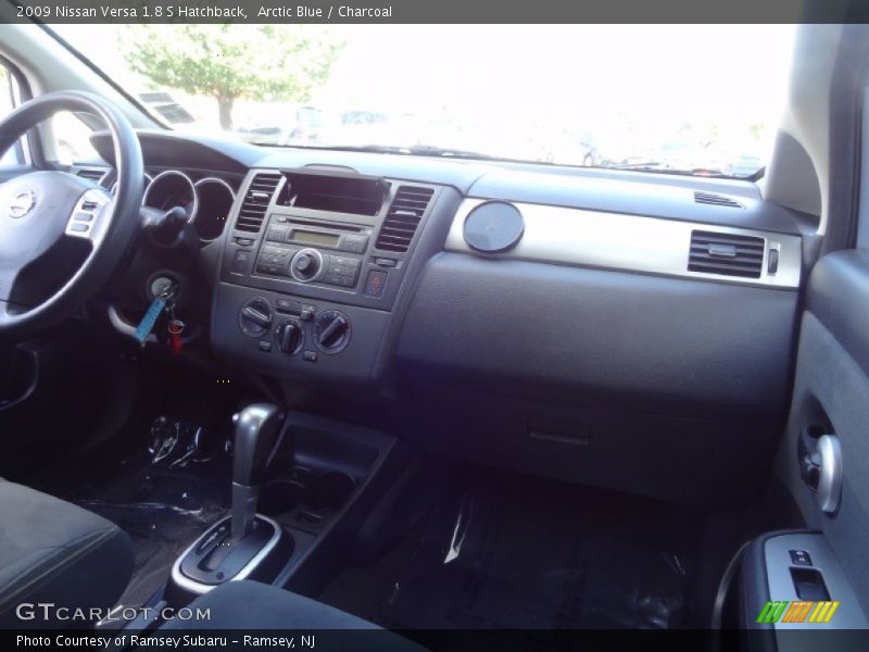 Arctic Blue / Charcoal 2009 Nissan Versa 1.8 S Hatchback