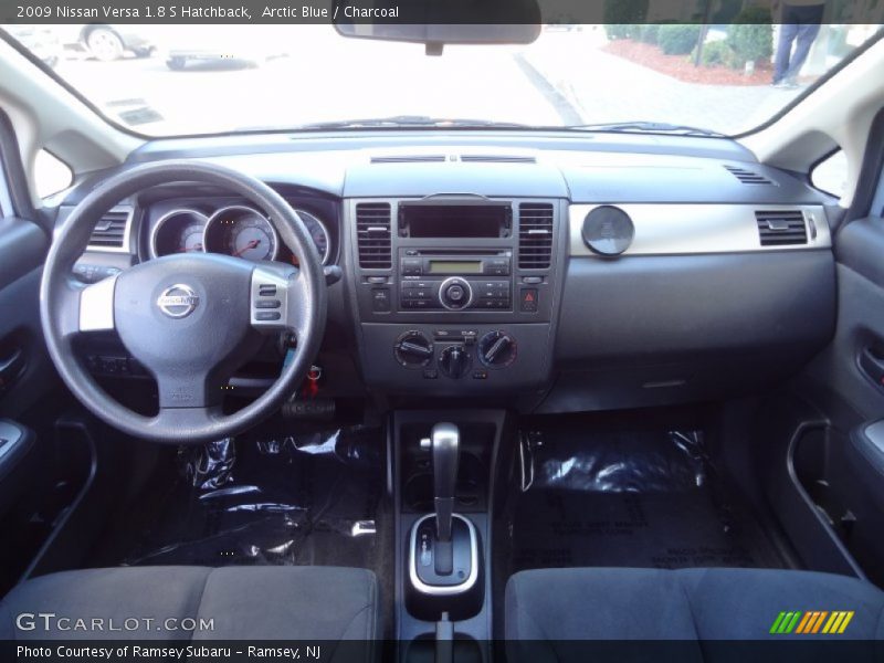 Arctic Blue / Charcoal 2009 Nissan Versa 1.8 S Hatchback