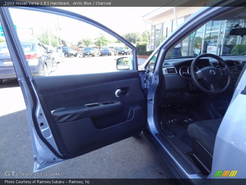 Arctic Blue / Charcoal 2009 Nissan Versa 1.8 S Hatchback
