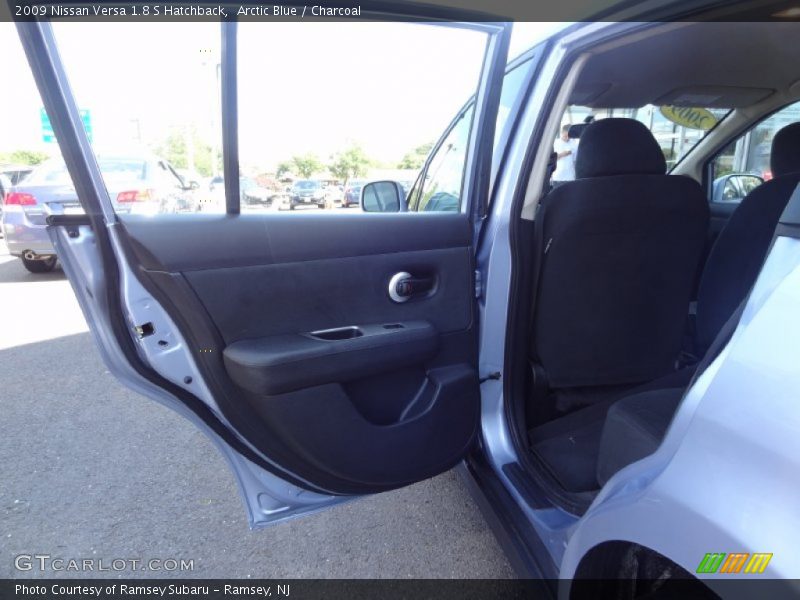 Arctic Blue / Charcoal 2009 Nissan Versa 1.8 S Hatchback