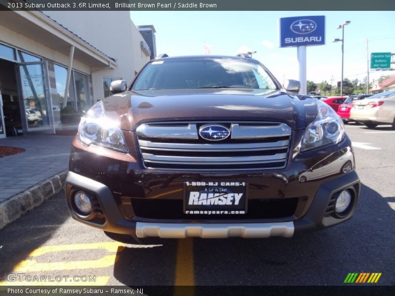 Brilliant Brown Pearl / Saddle Brown 2013 Subaru Outback 3.6R Limited