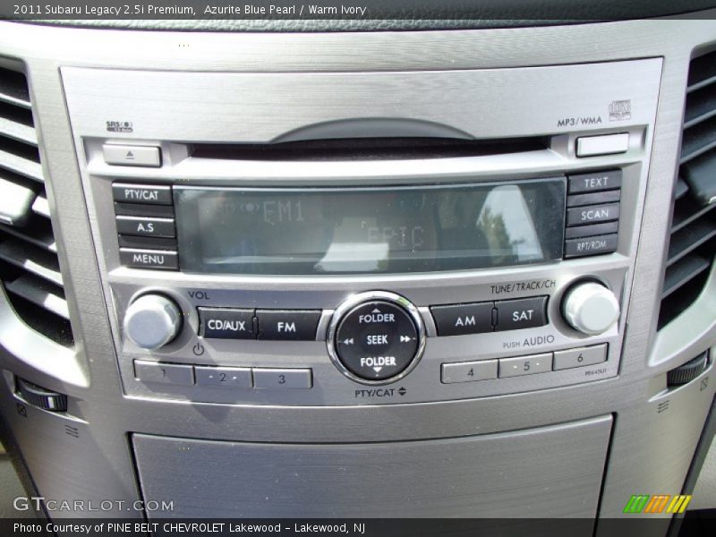 Azurite Blue Pearl / Warm Ivory 2011 Subaru Legacy 2.5i Premium