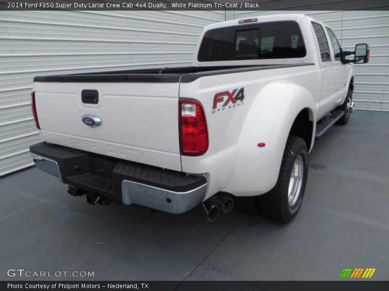 White Platinum Tri-Coat / Black 2014 Ford F350 Super Duty Lariat Crew Cab 4x4 Dually