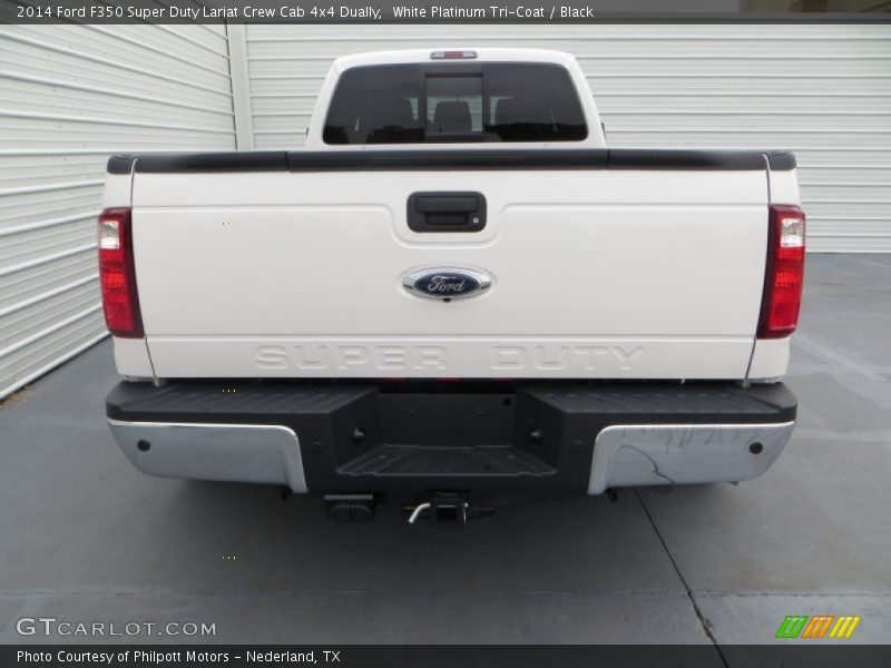 White Platinum Tri-Coat / Black 2014 Ford F350 Super Duty Lariat Crew Cab 4x4 Dually