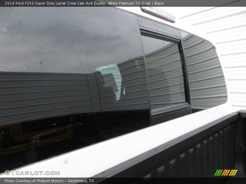 White Platinum Tri-Coat / Black 2014 Ford F350 Super Duty Lariat Crew Cab 4x4 Dually