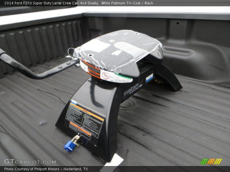 White Platinum Tri-Coat / Black 2014 Ford F350 Super Duty Lariat Crew Cab 4x4 Dually