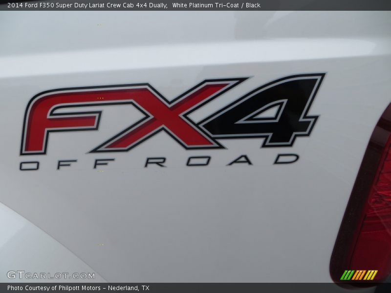 White Platinum Tri-Coat / Black 2014 Ford F350 Super Duty Lariat Crew Cab 4x4 Dually
