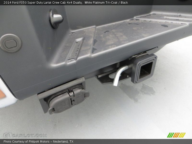 White Platinum Tri-Coat / Black 2014 Ford F350 Super Duty Lariat Crew Cab 4x4 Dually