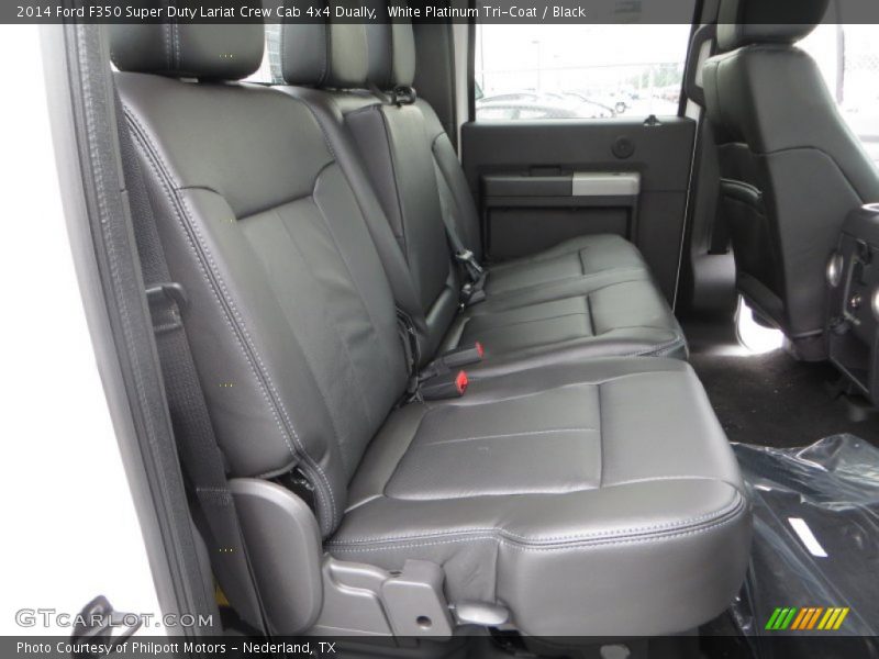White Platinum Tri-Coat / Black 2014 Ford F350 Super Duty Lariat Crew Cab 4x4 Dually