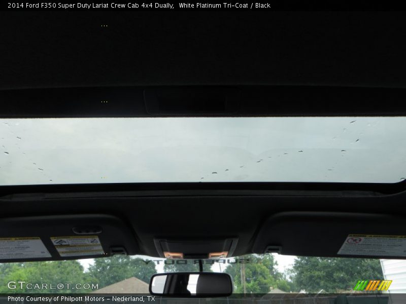 White Platinum Tri-Coat / Black 2014 Ford F350 Super Duty Lariat Crew Cab 4x4 Dually