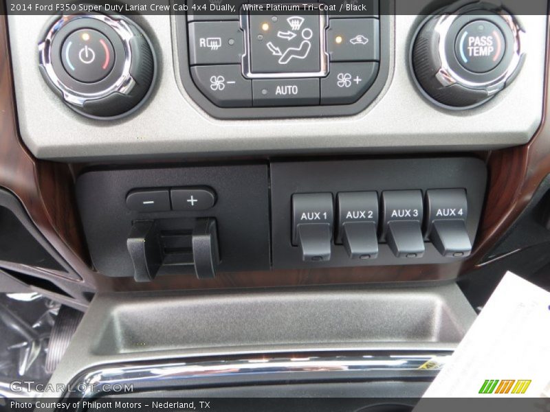 White Platinum Tri-Coat / Black 2014 Ford F350 Super Duty Lariat Crew Cab 4x4 Dually