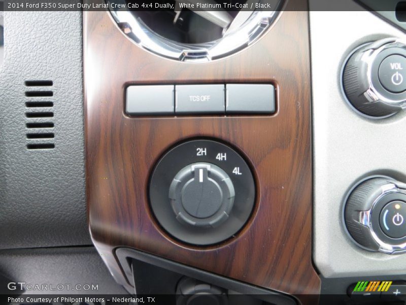 White Platinum Tri-Coat / Black 2014 Ford F350 Super Duty Lariat Crew Cab 4x4 Dually