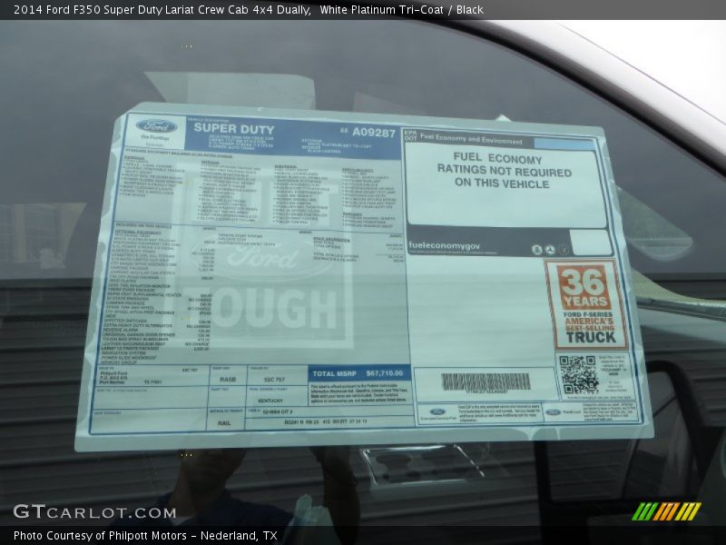 White Platinum Tri-Coat / Black 2014 Ford F350 Super Duty Lariat Crew Cab 4x4 Dually