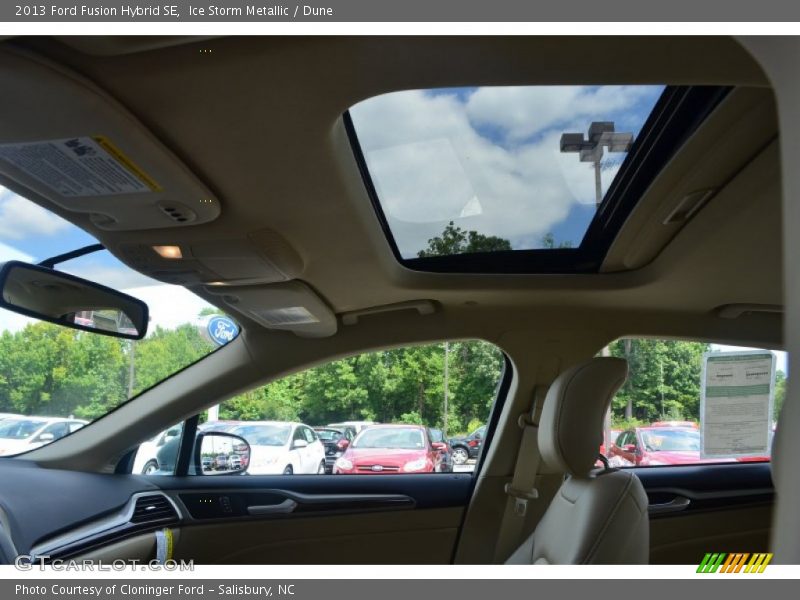 Ice Storm Metallic / Dune 2013 Ford Fusion Hybrid SE