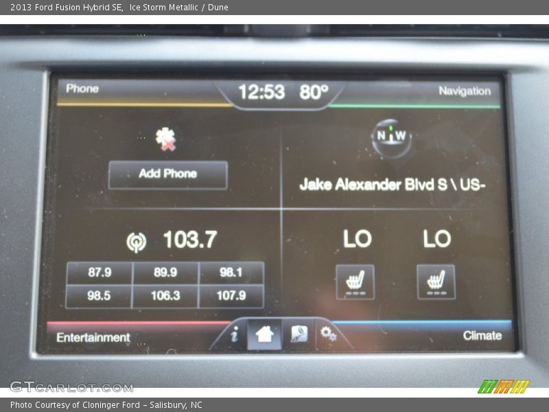Ice Storm Metallic / Dune 2013 Ford Fusion Hybrid SE