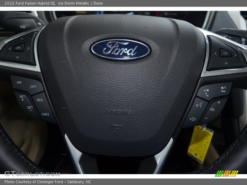 Ice Storm Metallic / Dune 2013 Ford Fusion Hybrid SE