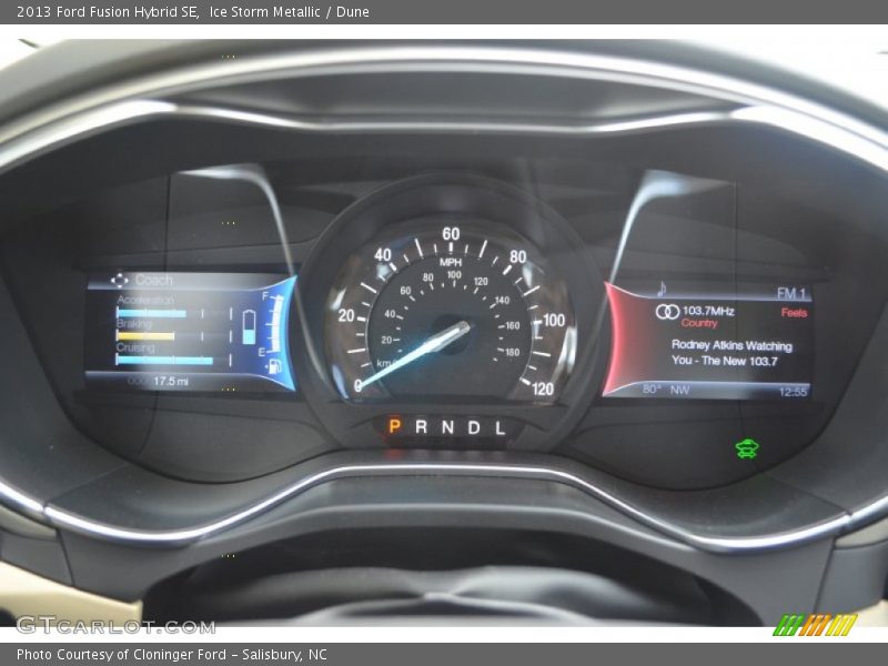 Ice Storm Metallic / Dune 2013 Ford Fusion Hybrid SE