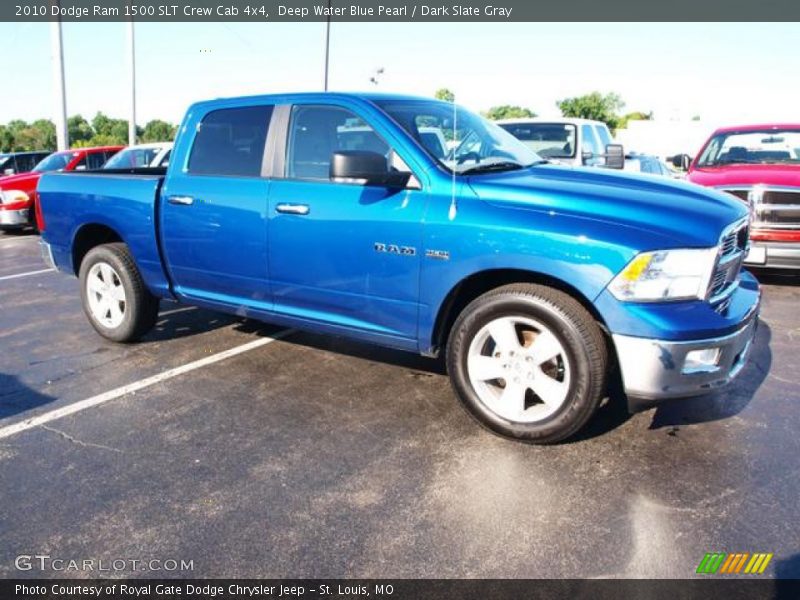 Deep Water Blue Pearl / Dark Slate Gray 2010 Dodge Ram 1500 SLT Crew Cab 4x4