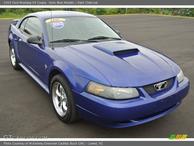 Sonic Blue Metallic / Dark Charcoal 2003 Ford Mustang V6 Coupe