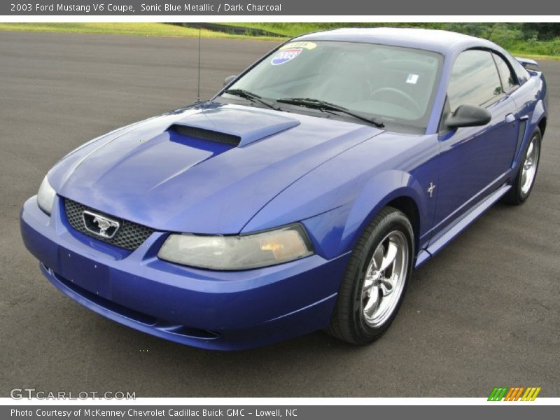 Sonic Blue Metallic / Dark Charcoal 2003 Ford Mustang V6 Coupe