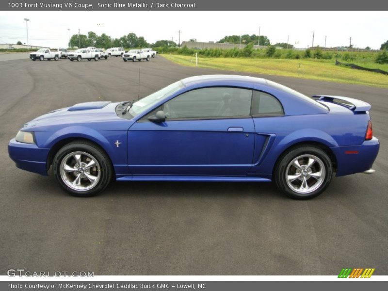 Sonic Blue Metallic / Dark Charcoal 2003 Ford Mustang V6 Coupe