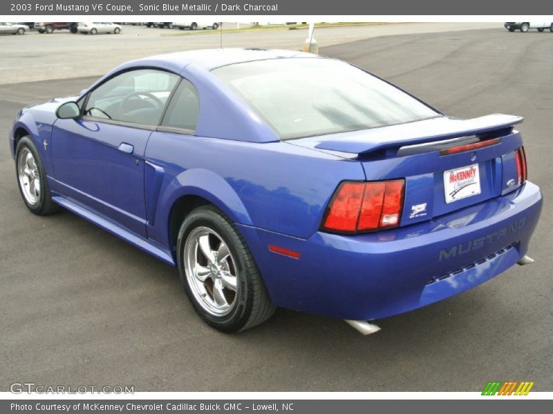 Sonic Blue Metallic / Dark Charcoal 2003 Ford Mustang V6 Coupe