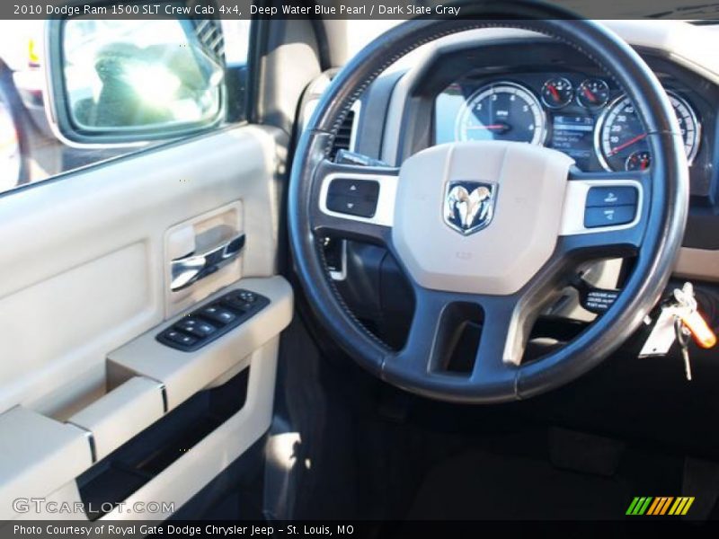 Deep Water Blue Pearl / Dark Slate Gray 2010 Dodge Ram 1500 SLT Crew Cab 4x4