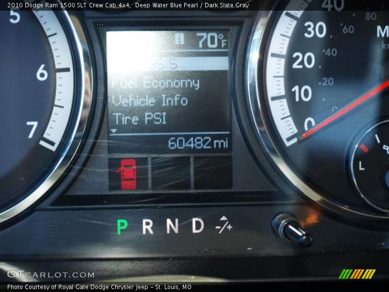 Deep Water Blue Pearl / Dark Slate Gray 2010 Dodge Ram 1500 SLT Crew Cab 4x4